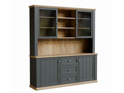 Anrichte Pontypool PNTR731-Q243 Buffet Kommode mit Aufsatz - Mauvella Eiche/Grau