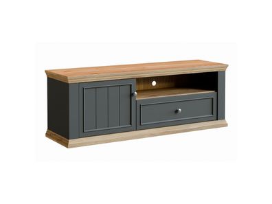 Tv Lowboard Pontypool PNTT121L-Q243 Fernsehschrank - Mauvella Eiche/Wolfram Grau