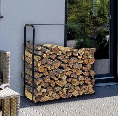 HI Kaminholz - Stapelhilfe 100 x 26 x100cm Holz Holzstapel