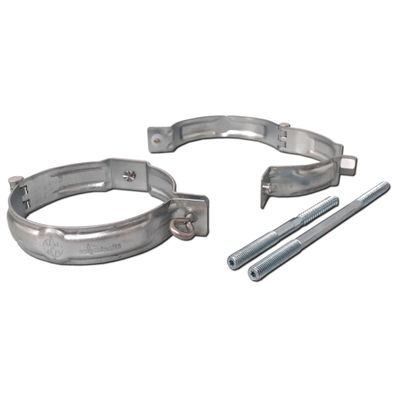 Rohrschelle verzinkt mit Gewindemuffe M10 Fallrohrschelle DN 60 76 87 100 120