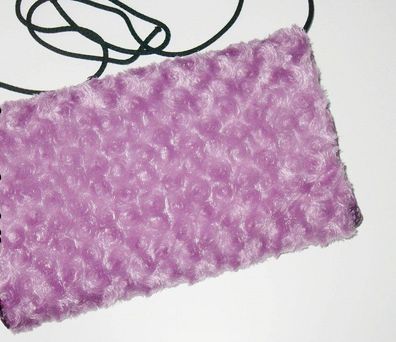 Handmade Muff, Handwärmer, Wendemuff, flieder, Pelzimitat