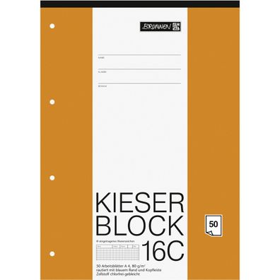 Brunnen Block A4 Kieserblock rautiert 50 Blatt 1042926