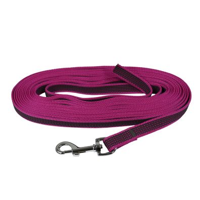 EQuest Gummierte Schleppleine für Hunde - ohne Handschlaufe, 8 m - pink