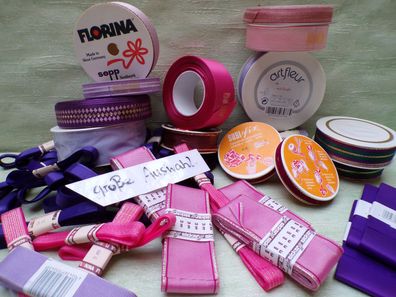 lila rosa & Co DM-Zeit Schleifenband Ziehschleifen Hallmark Eicker Goldi Herlitz Pfau