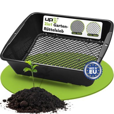 UPP Gartensieb Garten Sieb Gitter für Kartoffeln, Steine, Blätter etc. 2in1 anpassbar