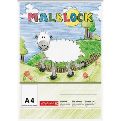 Brunnen Malblock A4 100 Blatt Zeichenpapier 1047407
