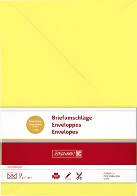Brunnen Briefumschlag C5 80g gelb mit Futter 10 Stück 105125410