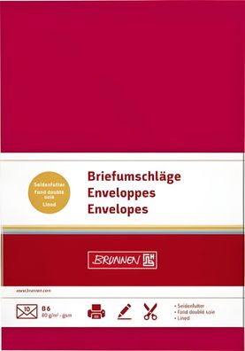 Brunnen Briefumschlag B6 80g mittelrot 10 Stück 105125624