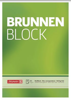 Brunnen Briefblock A5 70g unliniert/blanko 1052426