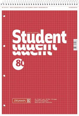 Brunnen Collegeblock A4 Spirale oben Lineatur 28 106791201