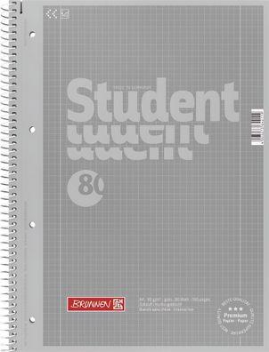Brunnen Collegeblock A4 silver Lineatur 28 1067928192