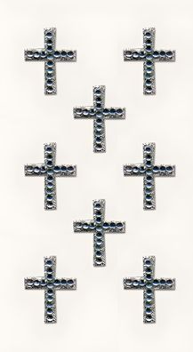 HEYDA 203782919 Strass-Sticker Kreuz 75 x 165 cm Acryl glasklar