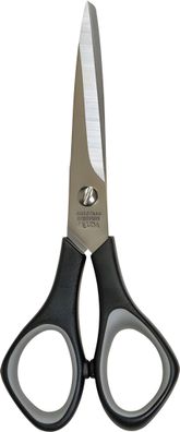 HEYDA 2048086 Bastelschere Soft-Touch 14 cm Grifffarbe: schwarz/grau