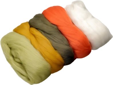KNORR Prandell Merino-Wolle-Mix weiss orange oliv topas hellgrün