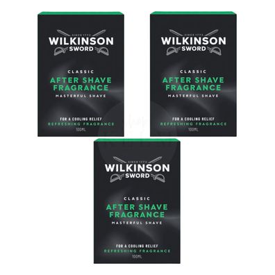 Wilkinson Sword After Shave Classic 3x100ml Herren Aftershave - Rasierwasser NEU