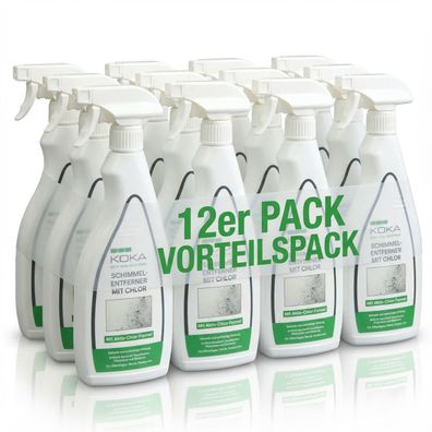 12x KOKA Schimmelentferner Aktiv Chlor Wand Anti Schimmel-Spray Schimmelreiniger