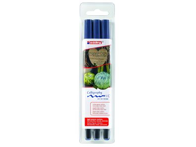 Edding Kalligrafiestift 1255 2,0 + 3,5 + 5,0 mm stahlblau 3er