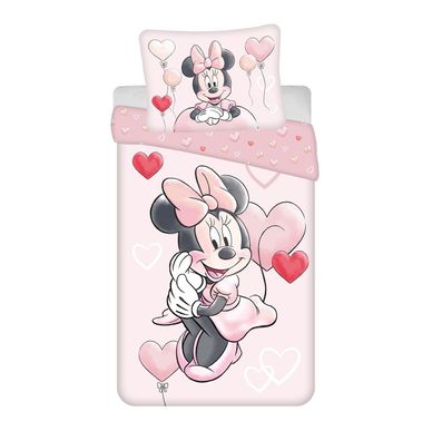 Disney Minnie Mouse Design Kuschelige Bettwäsche Baumwolle, 140x200 cm & 70x90 cm