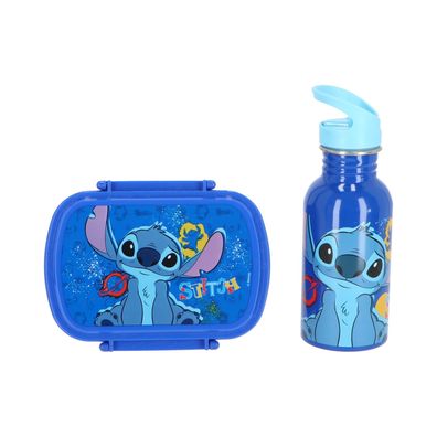 Lilo & Stitch Lunchpaket mit Lunchbox und 500 ml Trinkflasche aus Edelstahl für