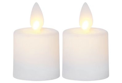 STAR Trading 2 LED Kerzen Twinkle 4x6cm elfenbein