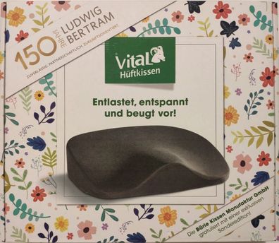 Vital Hüftkissen anthrazit Limited Edition Sitzkissen 45 x 40 x 8cm Sattelkissen