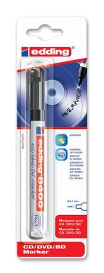 Edding CD-DVD-BD-Marker permanent 8400 0,5-1 mm schwarz Bl