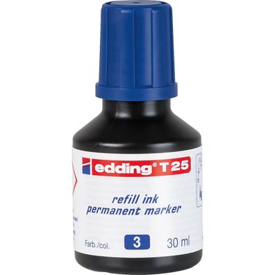 Edding Permanentmarker Nachfülltinte T 25 30 ml blau