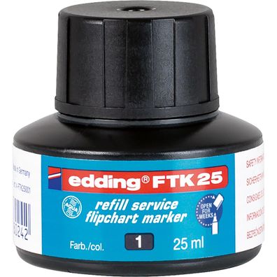 Edding Flipchartmarker Nachfülltinte FTK 25 25 ml schwarz