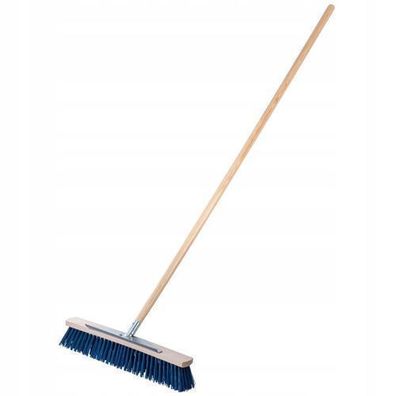 KADAX Straßenbesen mit Kratzkante, Industriebesen mit Holzstiel, 50 cm