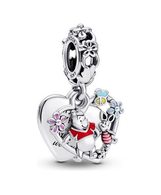 Pandora Disney Winnie Puuh & Ferkel Herz Charm-Anhänger ( 792214C01)