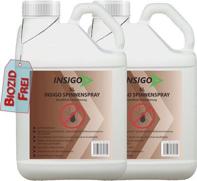 INSIGO 2x5L Anti Spinnenspray Mittel Schutz Abwehr vertreiben gegen Spinnen frei ex