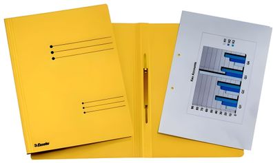 Esselte Schnellhefter gelb Manilakarton 250g Kaufmännischeoder Amt