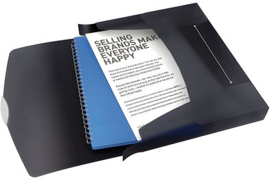 Esselte Heftbox A4 PP schwarz Heftbox/Ablagebox Für 350Blatt Format A