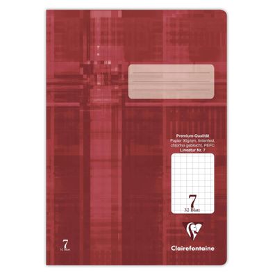 Clairefontaine Heft A4 Premium kariert 7/7mm 32Bl