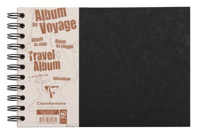 Clairefontaine Reisealbum AgeBag A5 quer lin+bl 40Bl sw