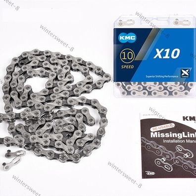 KMC X10 10 fach Fahrradkette 10-fach 116 Glieder Fahrrad Kette 116L Für Shimano