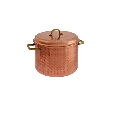 Kupfertopf Gehämmert 24 cm mit Griffen 8L