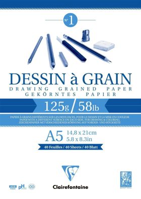 Clairefontaine Zeichenblock kopfgel A5 125g 40Bl