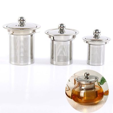 Teesieb Teefilter Mit Deckel Edelstahl Rostfrei Für Tassen Und Kannen Infuser