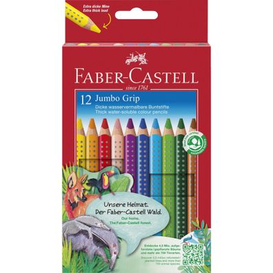Faber Castell Buntstift Grip Jumbo 5,3 mm 12er Etui