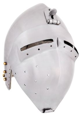 Deutsche Beckenhaube mit Visier, Schaukampf, 2 mm Stahl