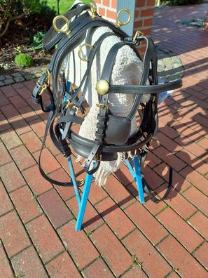 Shetty 1-spänner Brustblattgeschirr aus Leder von Pfiff