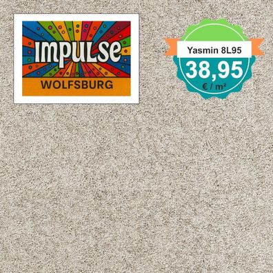 Vorwerk Yasmin 8L95 Teppichboden Velours 4 m breit - ab 5 m² versandkostenfrei