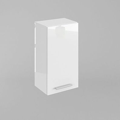Badezimmer- Hängeschrank W1 in Weiß- Hochglanz