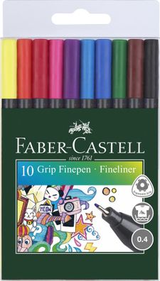Faber Castell Finepen Grip 0,4 mm 10er Etui