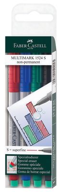 Faber Castell Marker Multimark non-perm S 0,4 mm 4er Etui