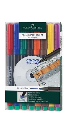 Faber Castell Marker Multimark permanent M 1,0 mm 8er Etui