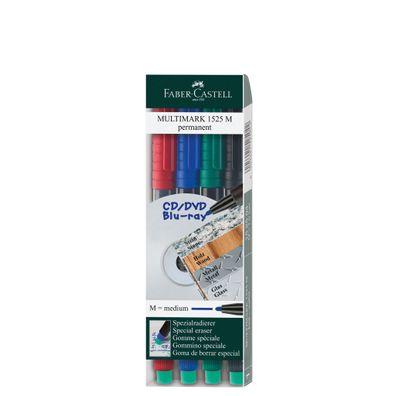 Faber Castell Marker Multimark permanent M 1,0 mm 4er Etui