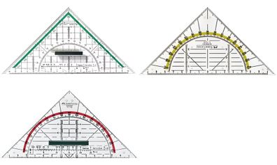 Faber Castell Geometrie-Dreieck 20 cm mit Griff