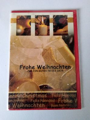 3 Weihnachtskarten mit Kuvert Weihnachts u. Neujahrsgrüße International